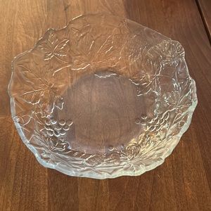 2 Vintage Cris Cristal D’argues Mallory Bowl Grapes Vines